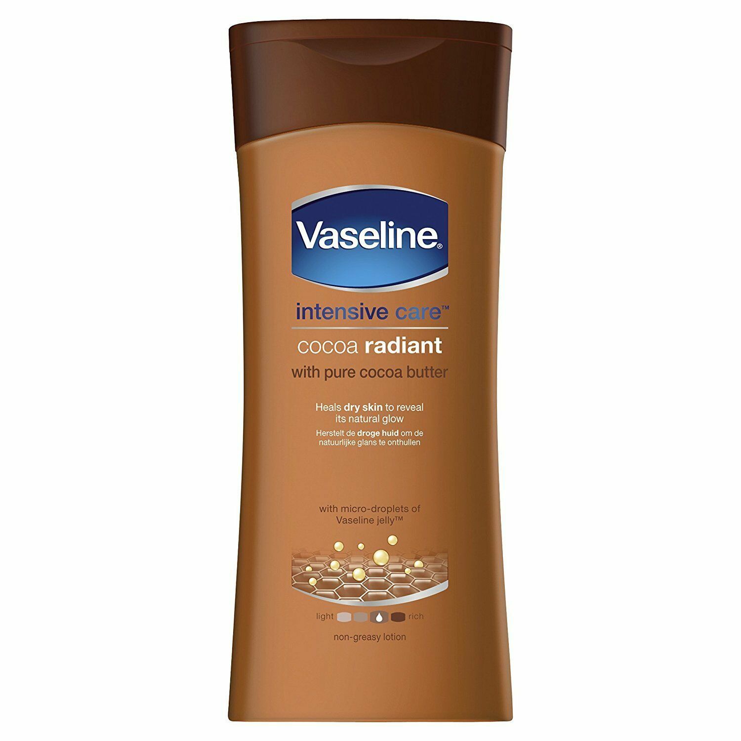 Vaseline Essenziale Idratazione Cacao Burro Radioso Rich Feeling Lozione 400 ML