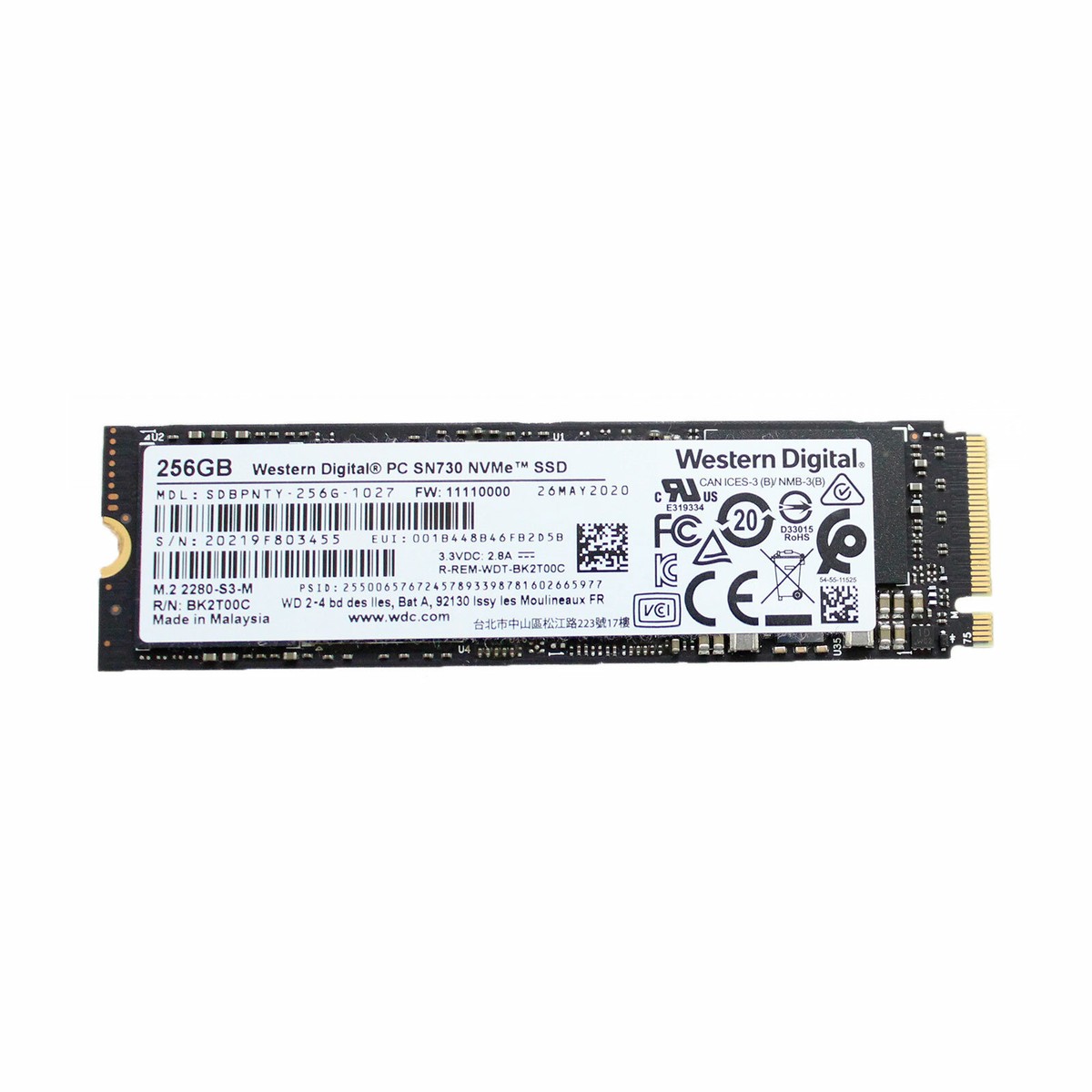 新品未使用】Western Digital NVMe SSD WD Black 500GB WDS500G2X0C