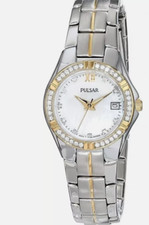 NEW* Pulsar Women's PH7244 Quartz Watch Two-Tone Wrist Watch MSRP $150