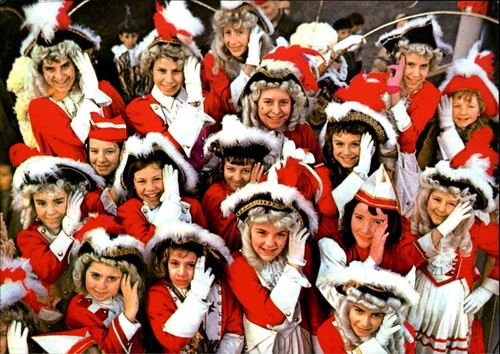 KÖLN Karneval Cologne Carnaval Tanzpaare Rote Fünkchen Garde color Postkarte
