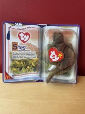 TY STEG The Stegosaurus McDonalds Beanie Baby RARE RETIRED, from DINO. TRIO, NEW