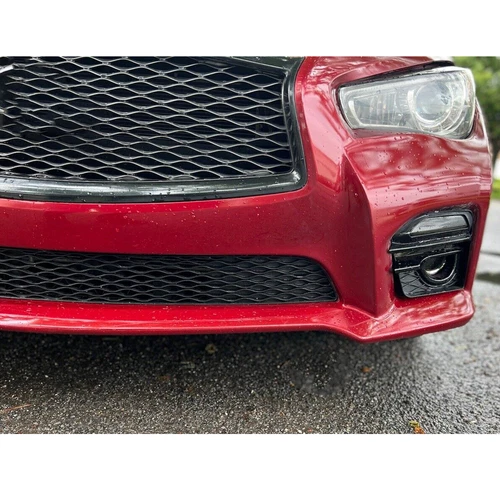 Fit Infiniti Q50 Sport 2014-2017 Front Bumper Lower Grille & Fog Light Cover Set - Bild 7 von 19