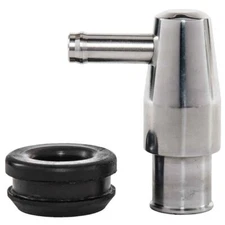 Polished Mini Billet Aluminum PCV 3/4" Valve And Grommet Fits 1.25" ID Holes SBC