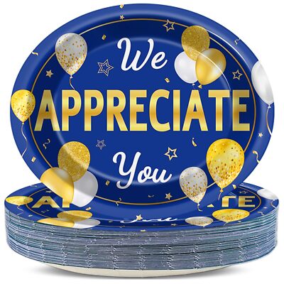 50 Pcs We Appreciate You Party Plates Thank You Plates CNA Appreciation Week ...