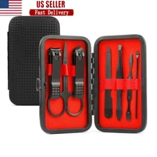 8 In 1 Manicure Set Stainless Steel Nail Clipper Kit Grooming Tools Gift New