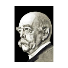 Drawing Portrait Scheuermann Chancellor Otto Von Bismarck Framed Wall Art Print