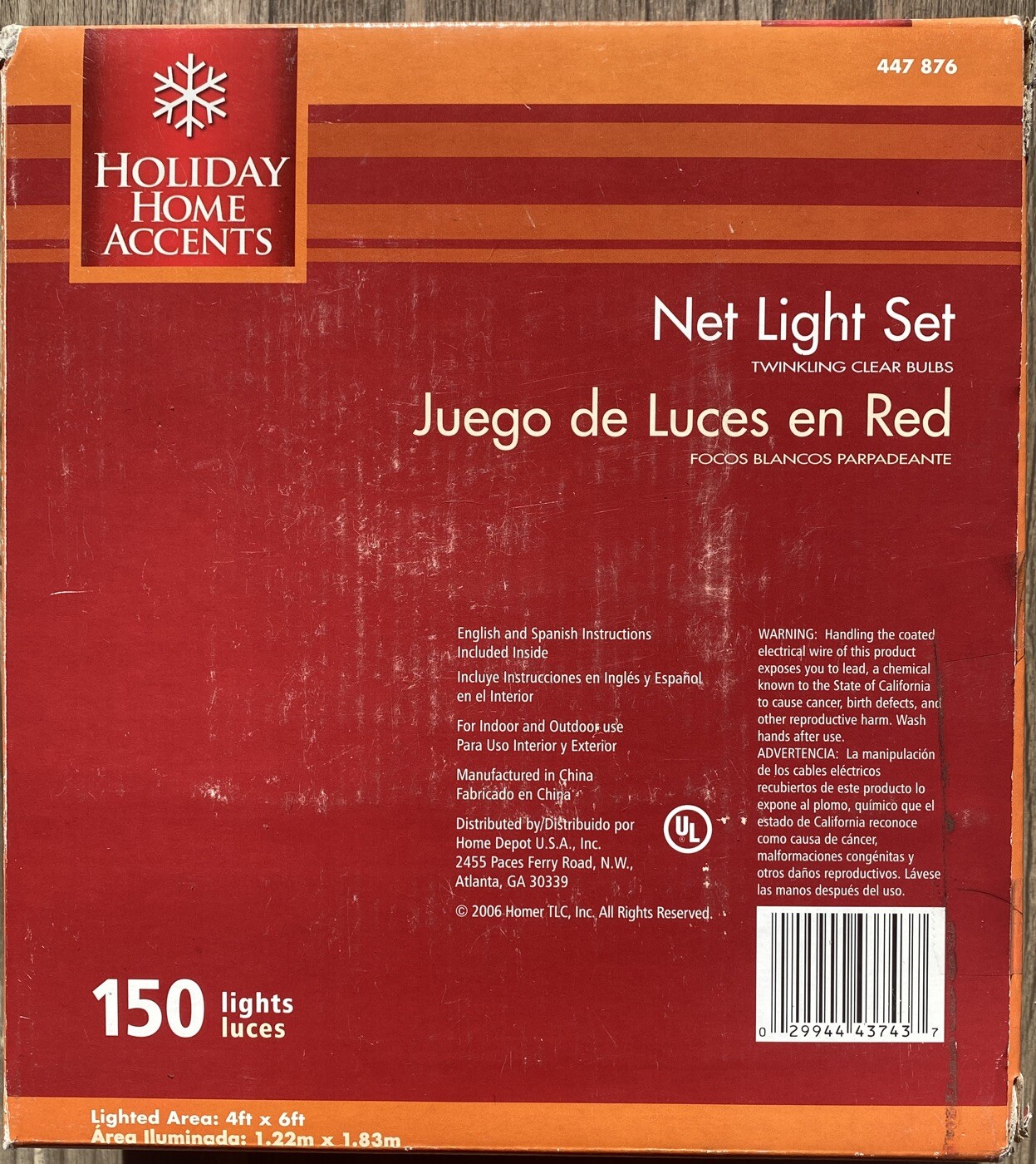 ⚡️Home Accents 150 Count 4' x 6' Mini Net Lights Clear w/Green Wire