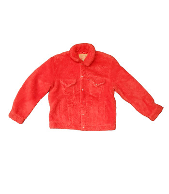 Levi's Men's Cozy Vintage Sherpa Trucker Jacket Hot Pink Medium A32880005