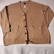 Gap Womens V Neck Cardigan Sz Large Brown Lightweight NWT