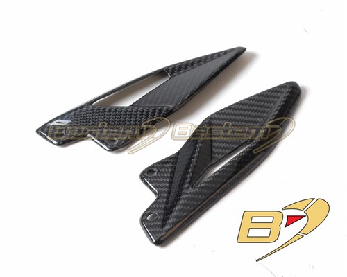 2017-2022 Triumph Street Triple 765 RS Carbon Fiber Heel Guards Plates Twill