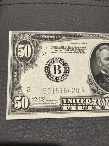 1928-A $50 FRN New York -Gold Demand Note - Picture 2 of 10