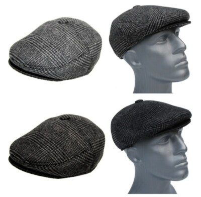 Cool4 6-Panel FLATCAP VINTAGE Schiebermütze Hahnentritt Nackenklappe WFC02