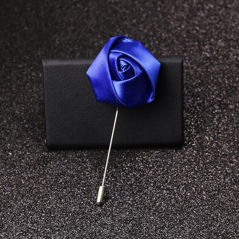 Men's Handmade Rose Flower Lapel Brooch Pin Suit Tuxedo Wedding