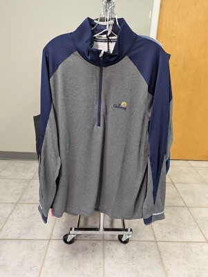 NWT MEN'S ZERO RESTRICTION Z425 PULLOVER, SIZE: L, COLOR: CHARCOAL/NAVY (M13)