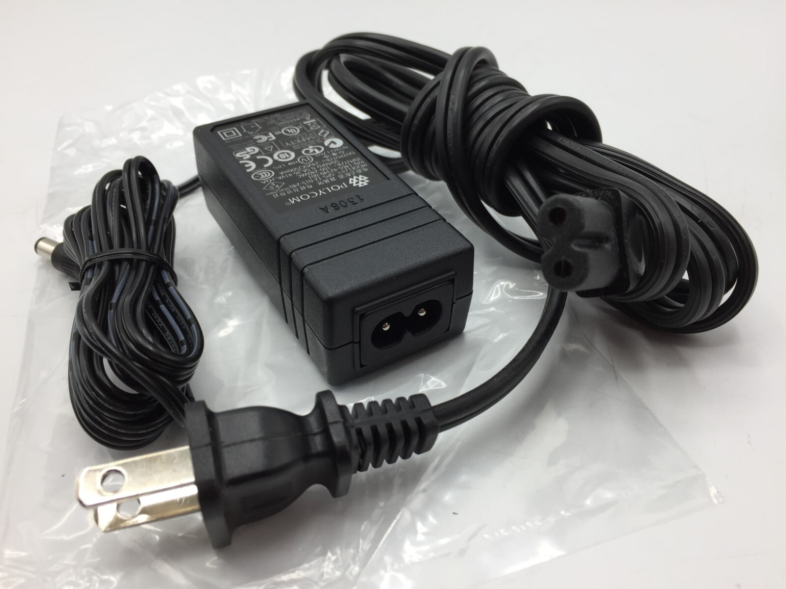 New Polycom SPS-12-015-240 AC Adapter 24V Switching Power Adapter Power Cord 