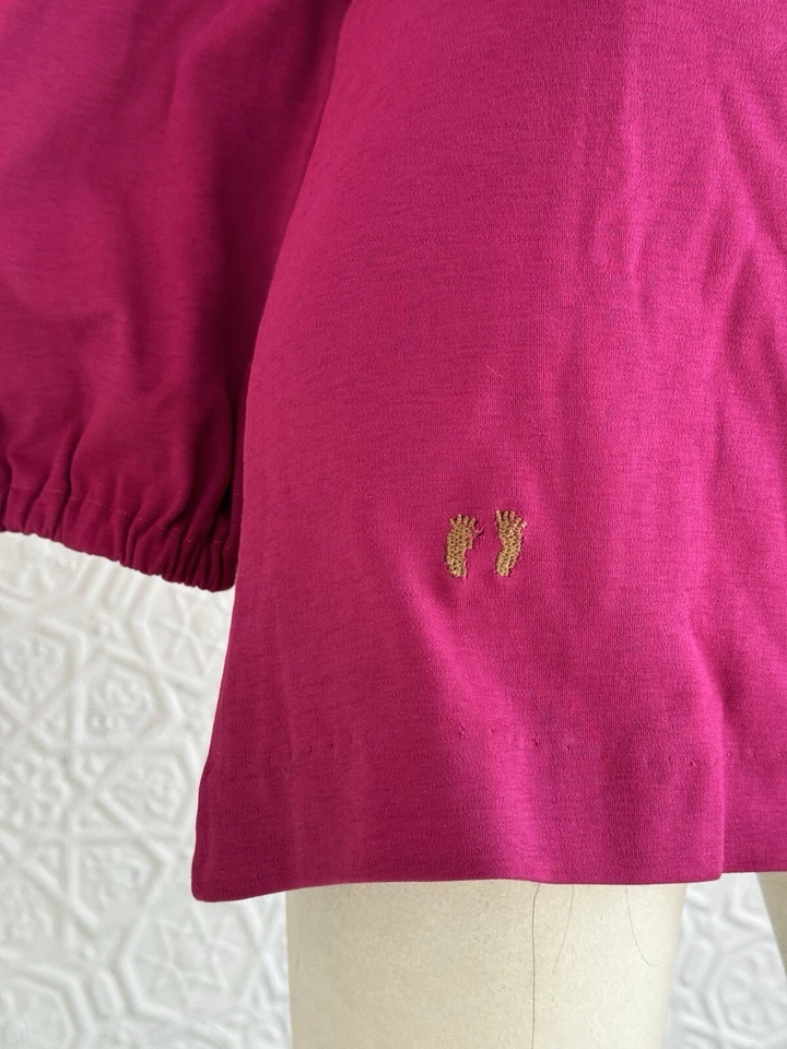 1960s/70s Era Vintage Hang Ten Mini dress-Pink-Magenta-Raspberry-Lace Up-Boho-S - Image 3 of 4