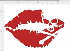 Lips Decal Sticker Sexy Kiss Mark. Red, Wall & Car Bumper Window 2.0