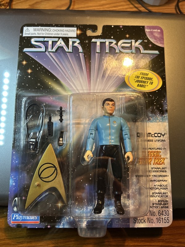 Star Trek Dr. McCoy in dress uniform action figure. MOC. Foot #002770.