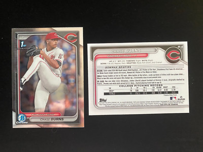 2024 Bowman Chrome Draft CHASE BURNS 1st Rookie #BDC-55 Reds RC SP QUANTITY