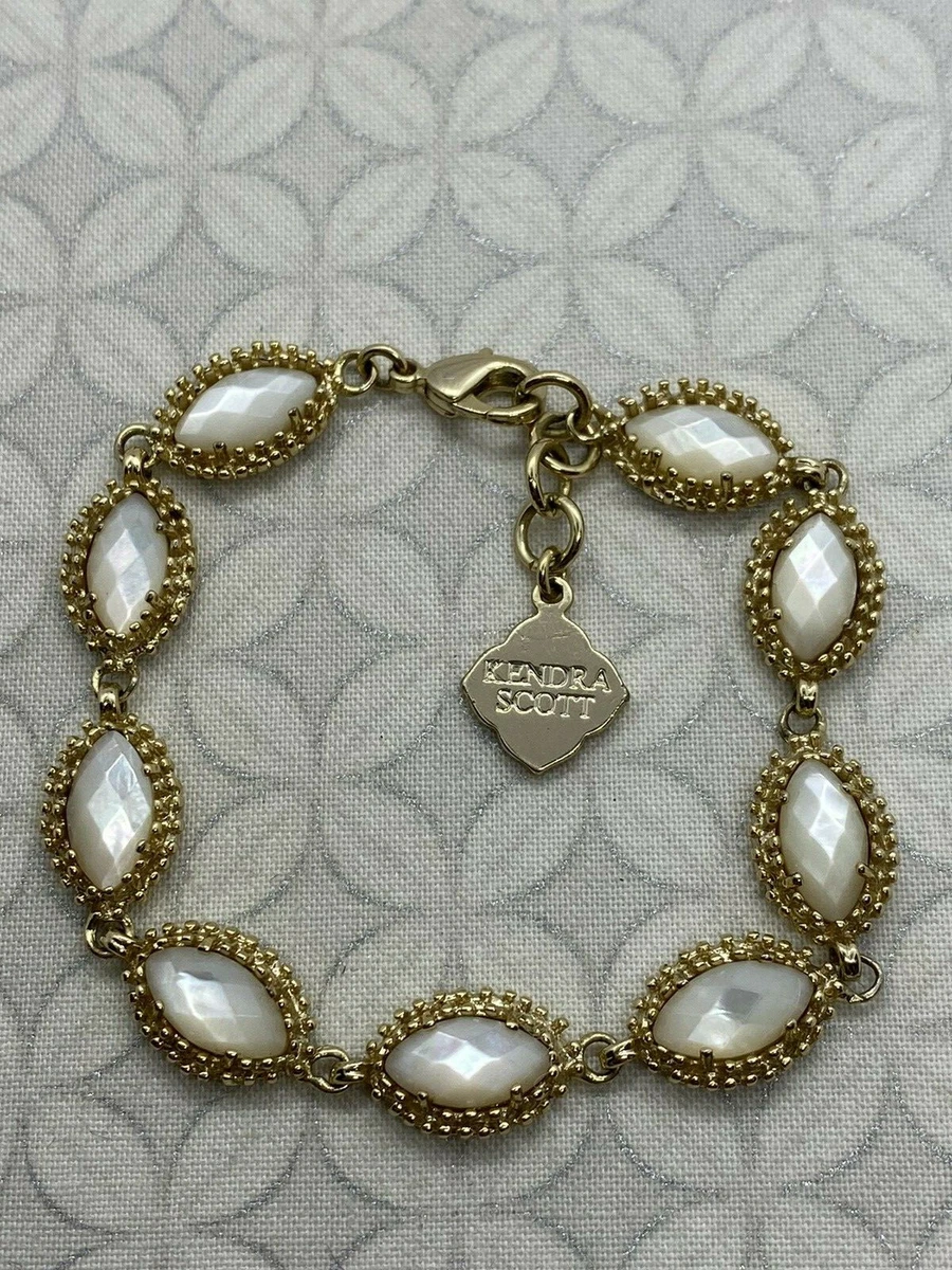 Kendra Scott Jana Bracelet In Ivory mother of Pearl Gold tone