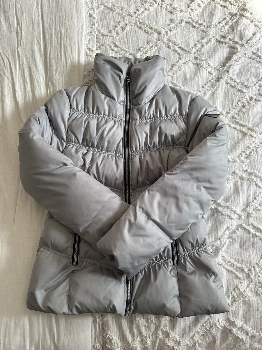 GUESS Gray Puffer Jacket Women s Sz M