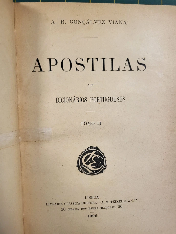 Apostilas aos Dicionarios Portugueses 2 Tomos complete - Image 3 of 4