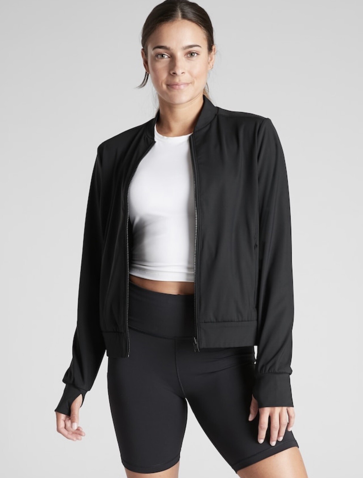 ATHLETA A GAME REVERSIBLE BOMBER JACKET 