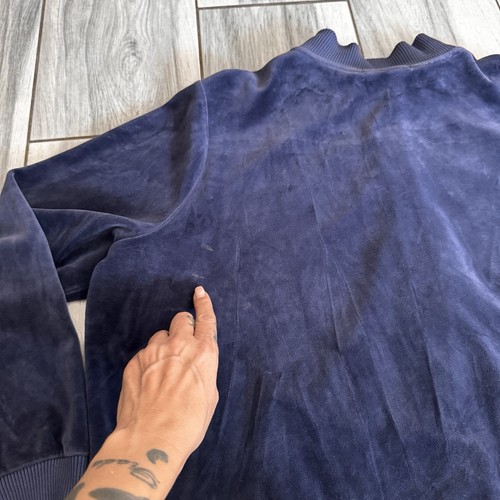 Lauren Ralph Lauren Jacket Womens 3X Blue Velour Button Long Sleeve Casual - Picture 6 of 7