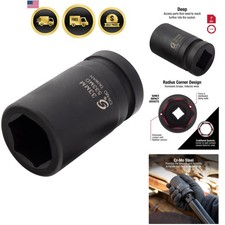 533md 1 Inch Drive 33mm Deep Impact Socket Cr-mo Steel Radius Corner Desi... 533md 1 Inch Drive 33mm Deep Impact Socket Cr-mo Steel Radius Corner Desi...