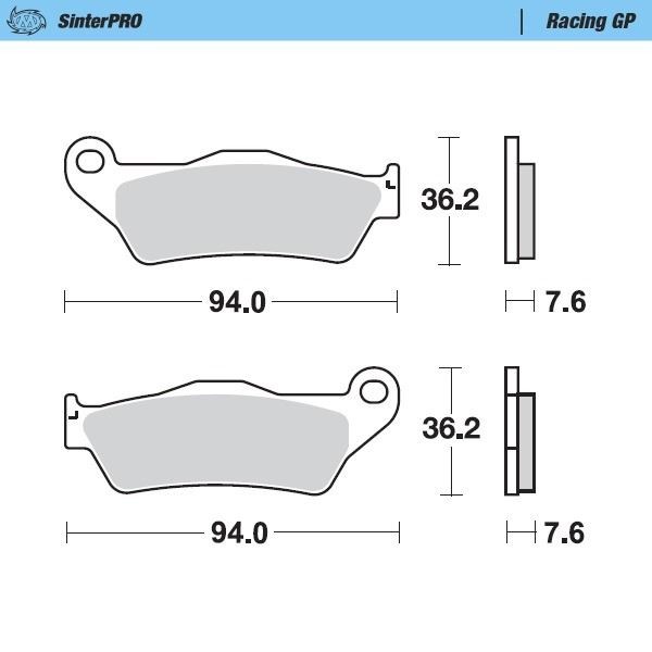 Motomaster Front Pro Racing GP Sinter BremsbeläGe Alfer VR 250 Supermotard 1999-image