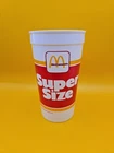 Vintage 1988 McDONALD'S Super Size Plastic Cup Coca Cola Advertising Promo Merch