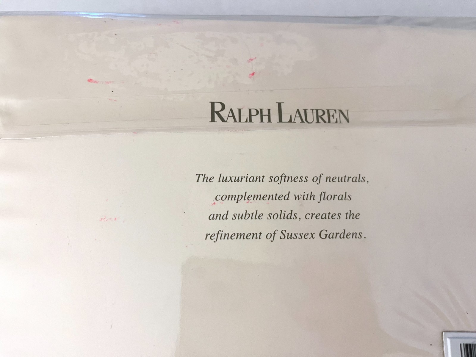 Vintage NIP Ralph Lauren Julianne King Sateen Flat Sheet