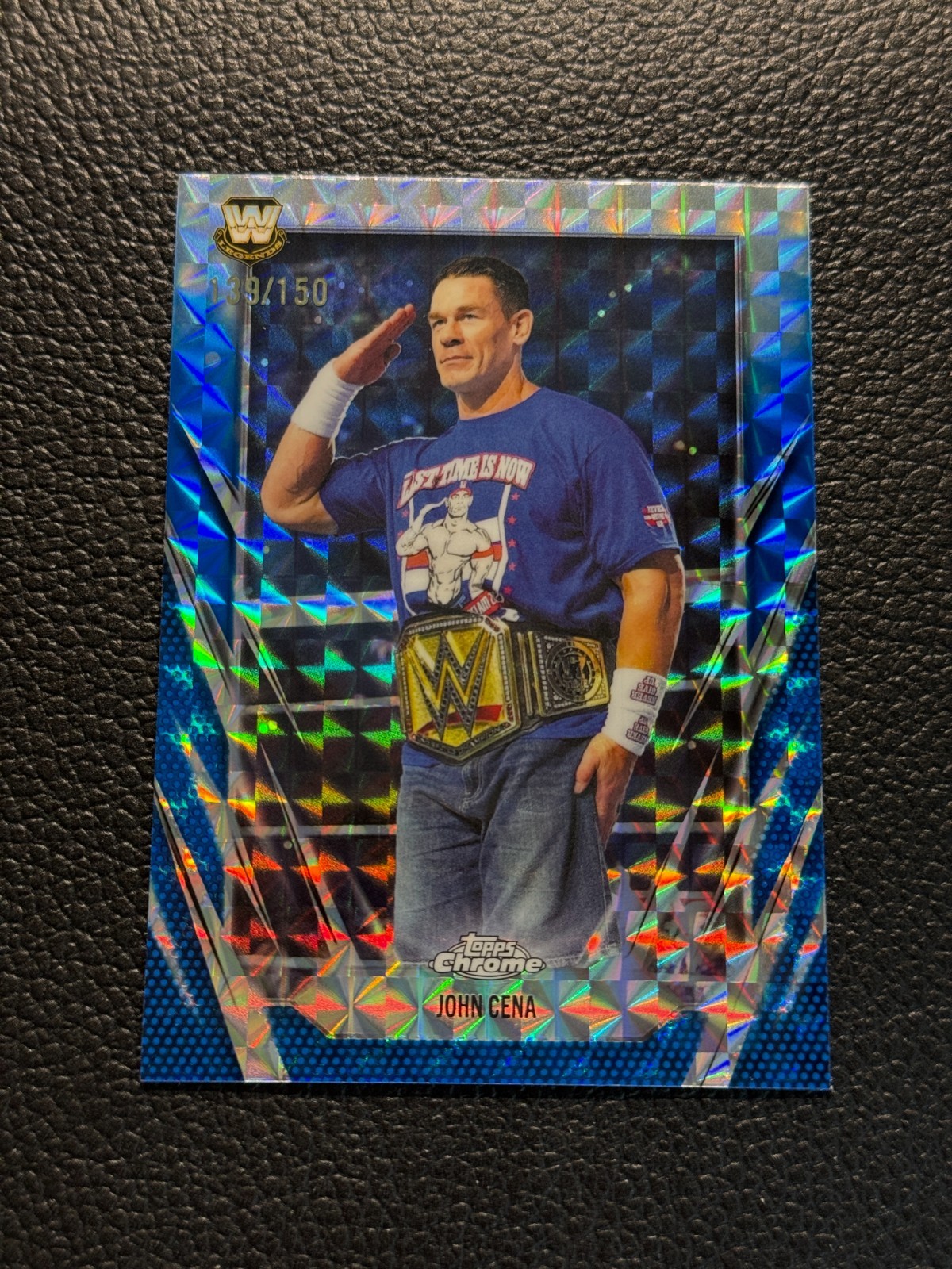 2026 Topps Chrome WWE John Cena Base /150 Blue Geometric Refractor ANN