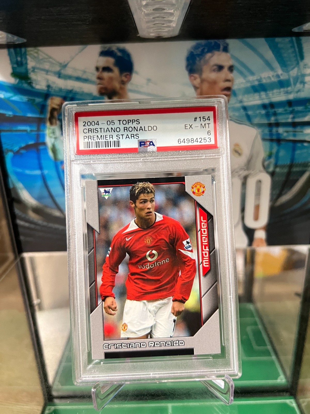 2004-05 Topps Premier Stars #154 Cristiano Ronaldo PSA 6 view 2