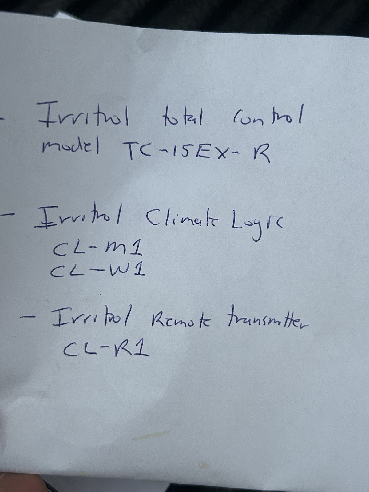 Used Irritrol Total Control TC-15EX-R 15 Station EXT/INT W/ Cl-r1 Remote +Manual