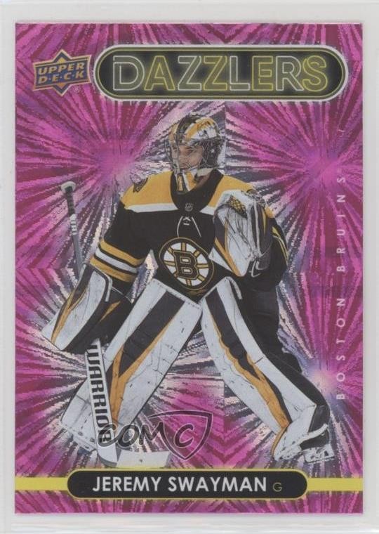 2021-22 Upper Deck Series 1 Dazzlers Pink Jeremy Swayman #DZ-4 03uh