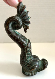 Antique Koi Fish Twist Handle Spigot Faucet Brass, signed,  H.W. Axford