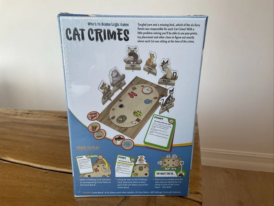 Juego de mesa de lógica ThinkFun Cat Crimes Who's to Blame Foto 2 de 4