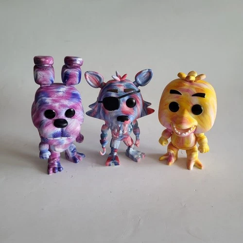 Funko Pop Tie Dye FNAF Set Bonnie #879, Chica #880 , & Foxy #881