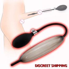 Male Silicone Inflatable Penis Plug Urethral Sounding Stretcher Tube Men Sex Toy