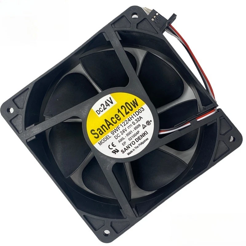 1*Fan For SANYO DENKI 9WF1224H1D03 A90L-0001-0509 SANACE 120W DC24V 0.32A 3-Pin - Image 4 of 4