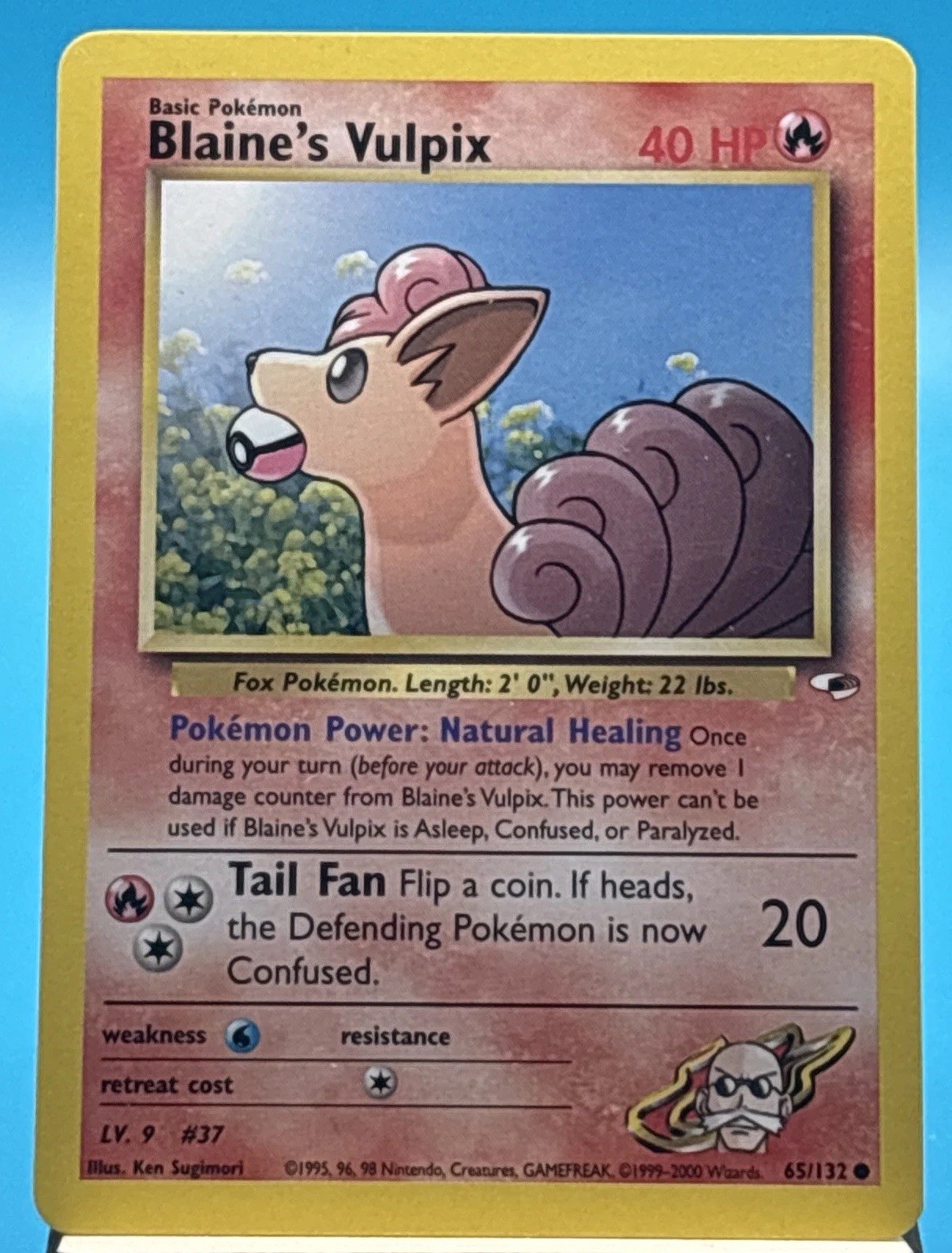 Blaine's Vulpix 65/132 Non Holo Gym Heroes - Pokemon Card - NM