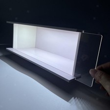 Vitrine für Druckgussautos, Sammlervitrine, Acrylabdeckung mit LED, Vitrine
