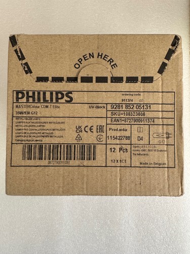 12 Pieces 911374 409144 Philips CDM35T6/930 Elite Mastercolour 3000K G12 HID - Picture 3 of 6