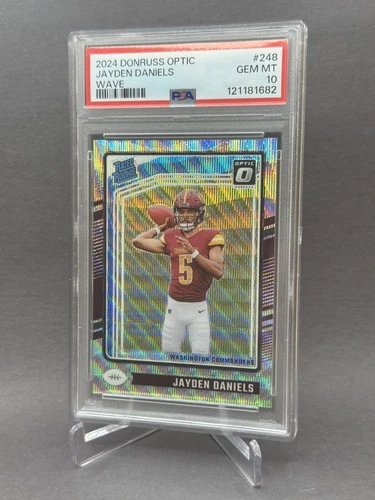 PSA 10 Jayden Daniels RC #/300 Wave 2025 Optic Football Premium Set Rookie