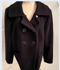 Style & Co. - Women's Black Lined Double Breasted Pea Coat - Sz XL