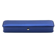 PU Leather Rectangle Royal Blue Bracelet Case Box Velvet Interior Necklace Box