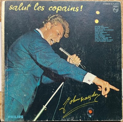 JOHNNY HALLYDAY Hallo Freunde 1961 Original Poster gebunden LP Philips 33T