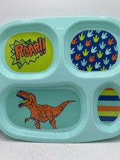 Dinosaur Plastic Divided Plate Tray For Kids 
