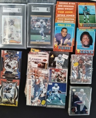 MASSIVE NFL card lot w/2 slabs Walter Franco Marino Nitchke Elway ProVision